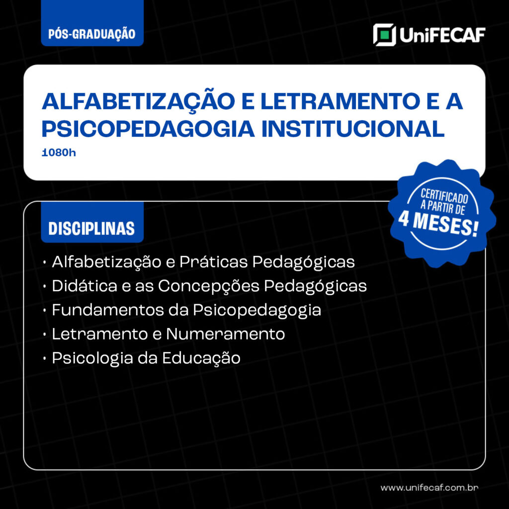 2024_Pós EDUCAÇÃO_3_Alfabetização e Letramento e a Psicopedagogia Institucional